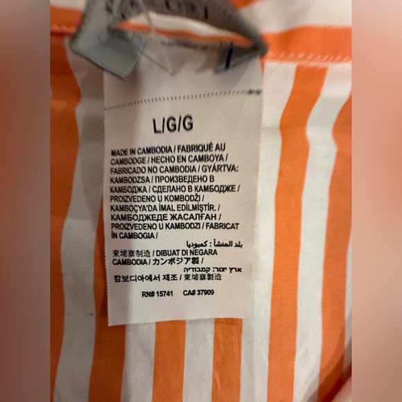 Polo by Ralph Lauren Orange and White Striped Women's Pajama Set - Picture 7 of 16